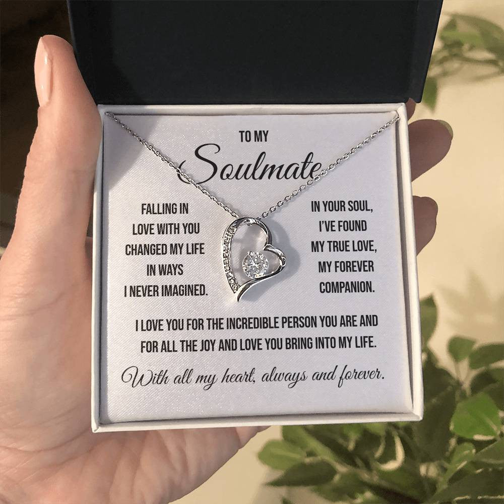 To My Soulmate "Falling in love with you" Forever Love Necklace