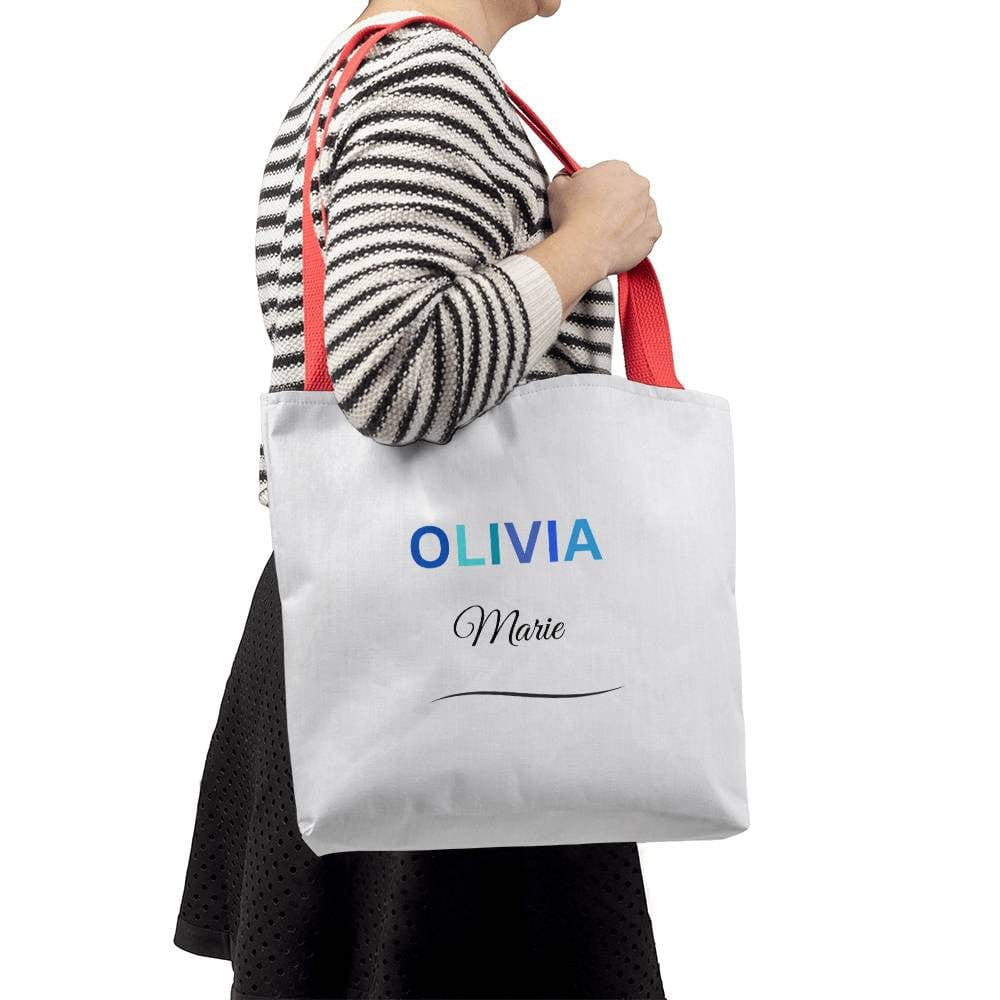 Fun Tote Bag | Multi Color Name Personalized Tote Bag