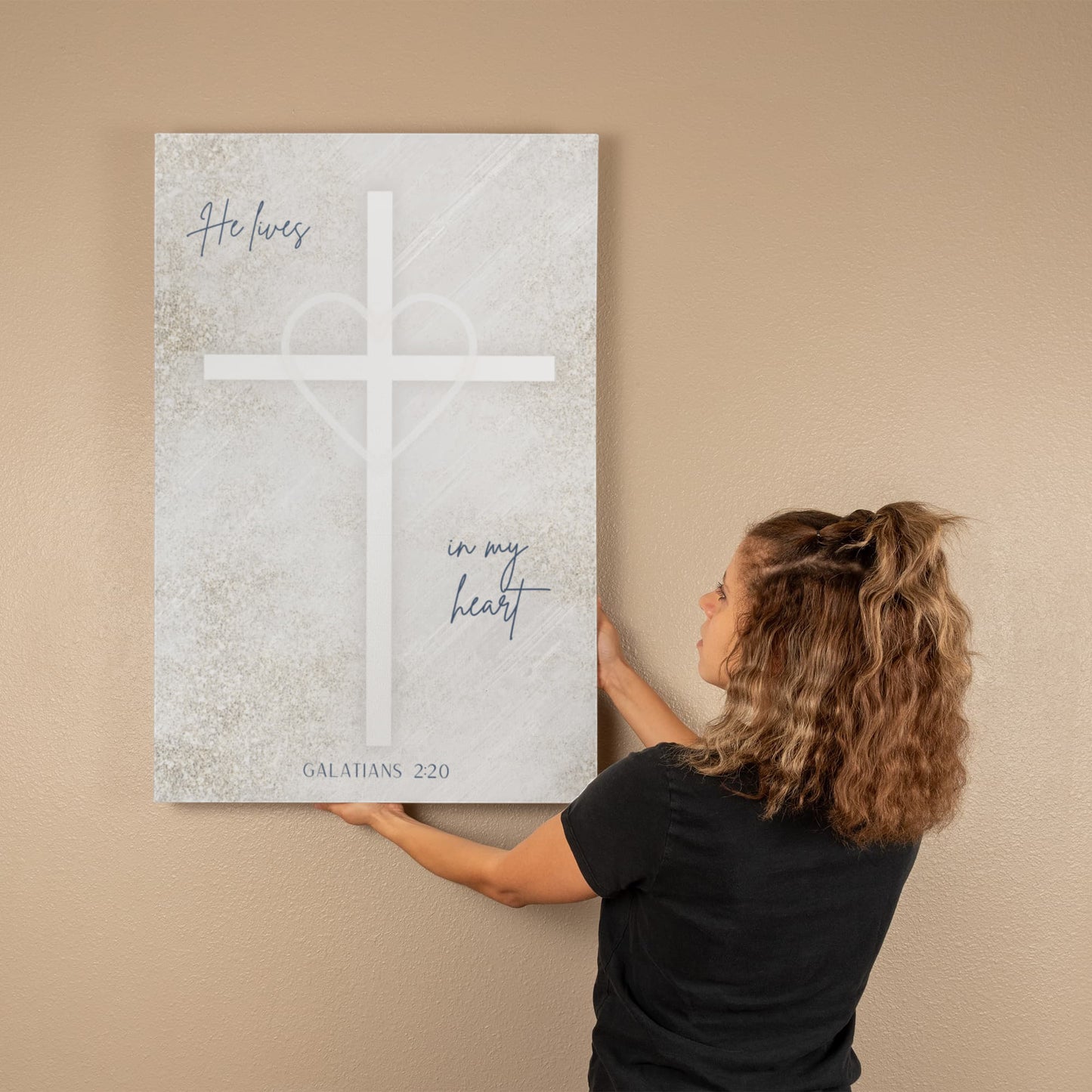 "He Lives in my Heart" Gallery Wrapped Canvas